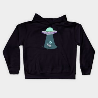 Cow UFO Abduction Kids Hoodie